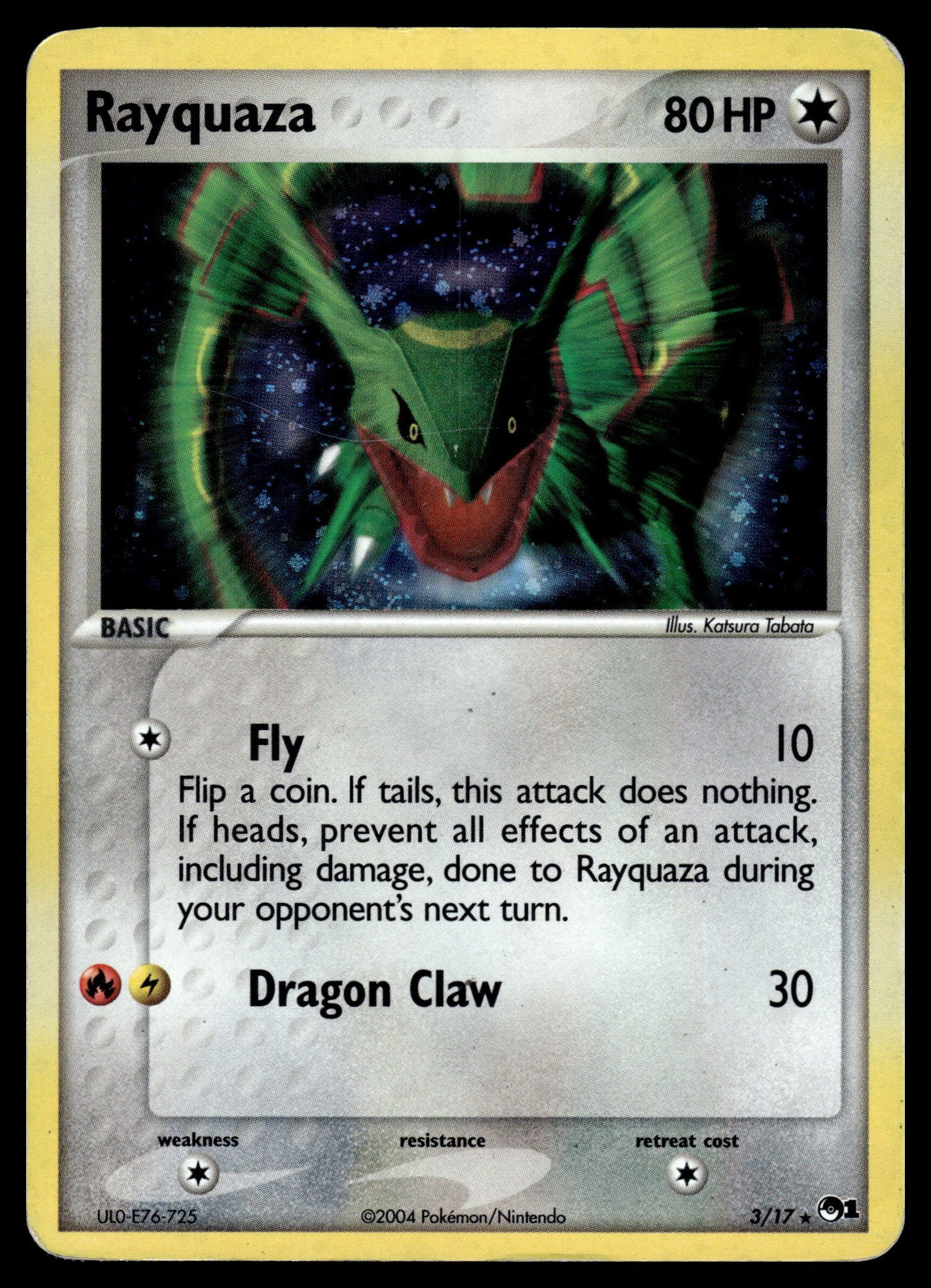 Rayquaza 3/17, 2004 original – front