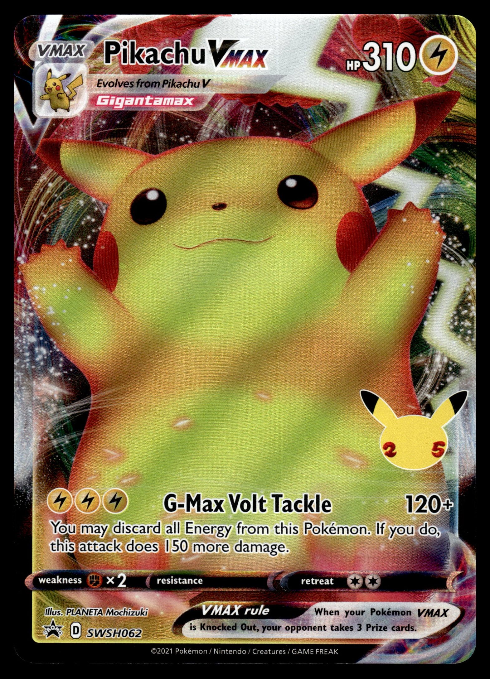 Pikachu VMAX SWSH062 – front