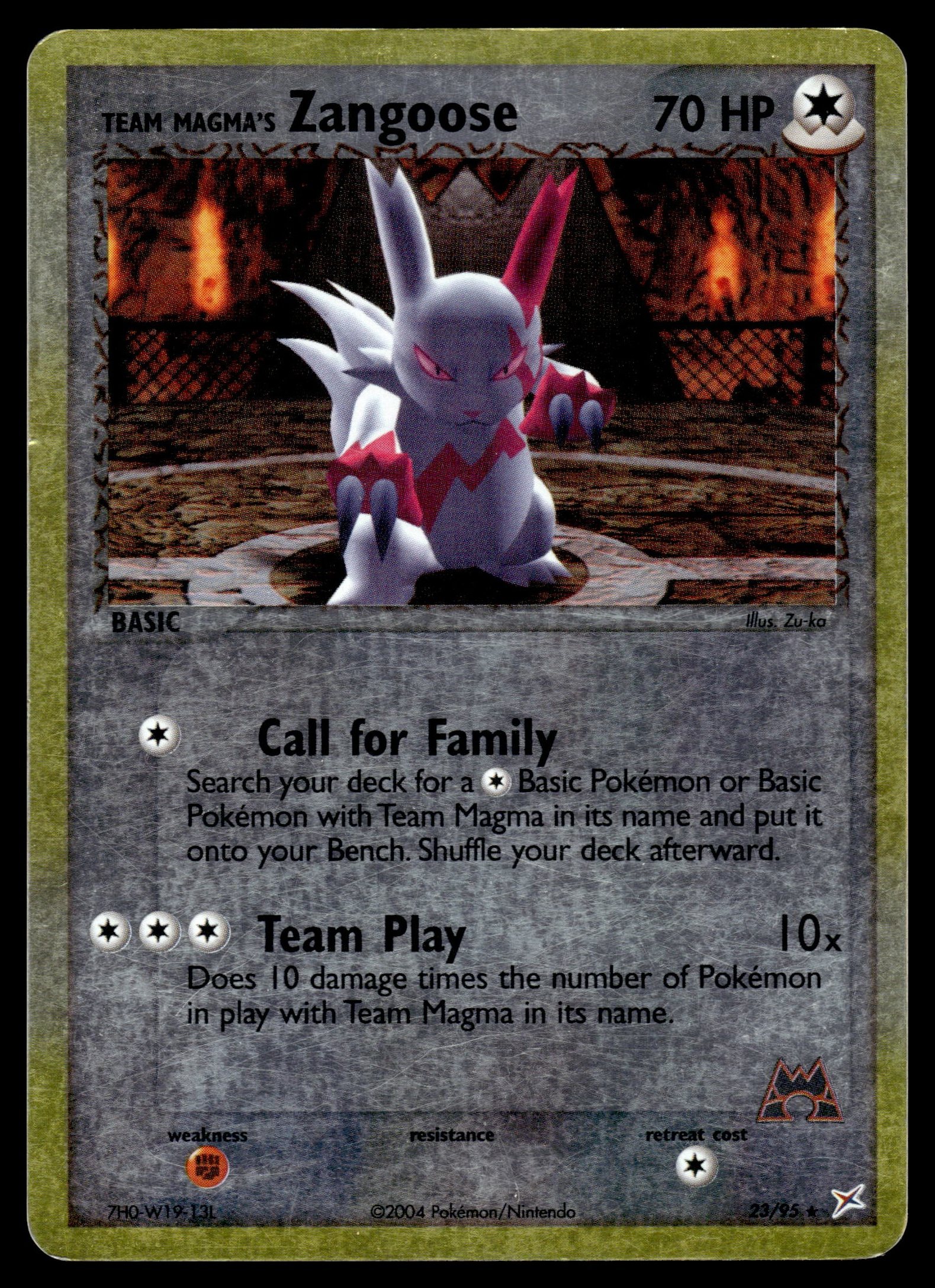 Team Magma's Zangoose 23/95 – front