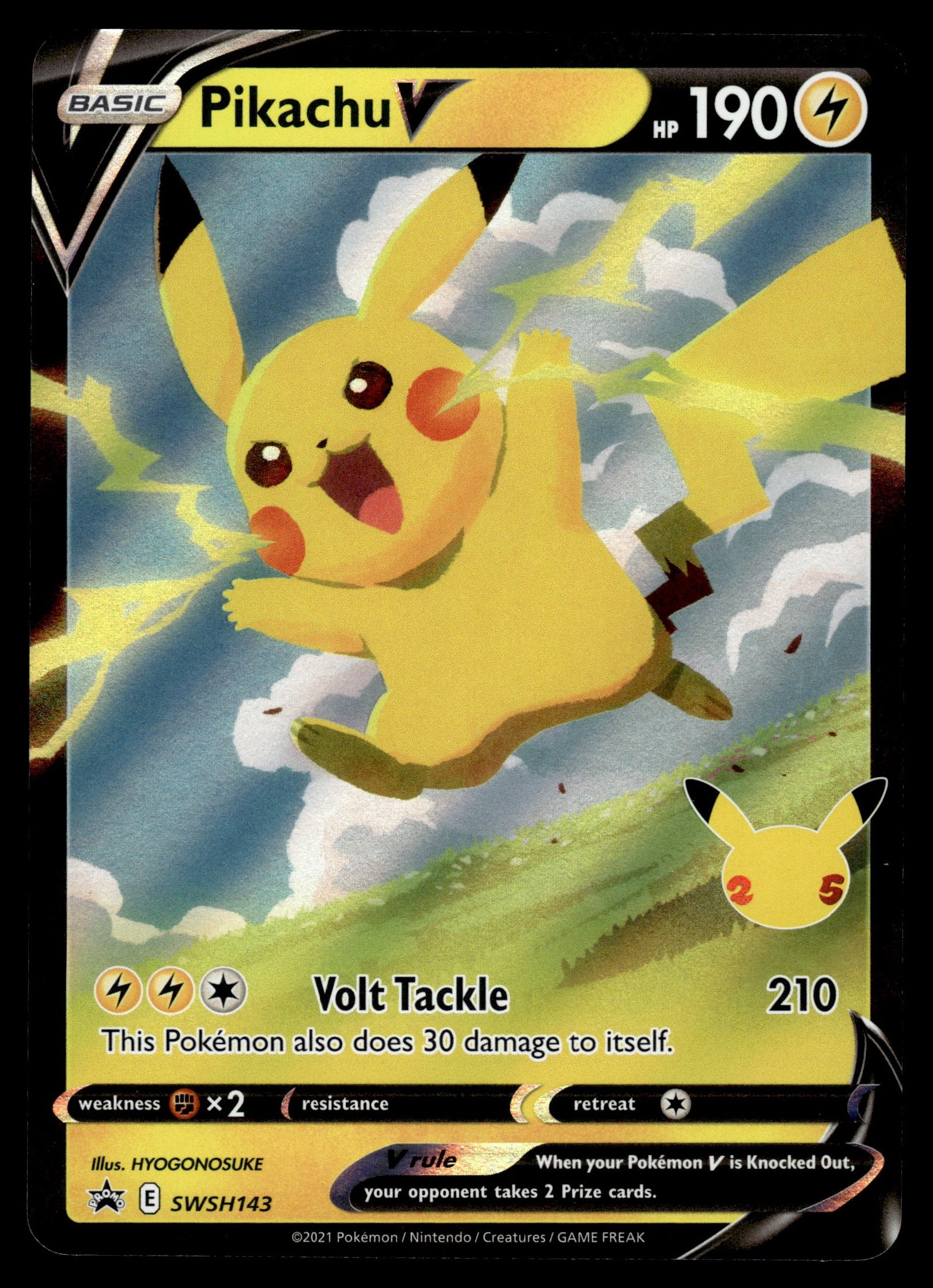 Pikachu V SWSH143 – front