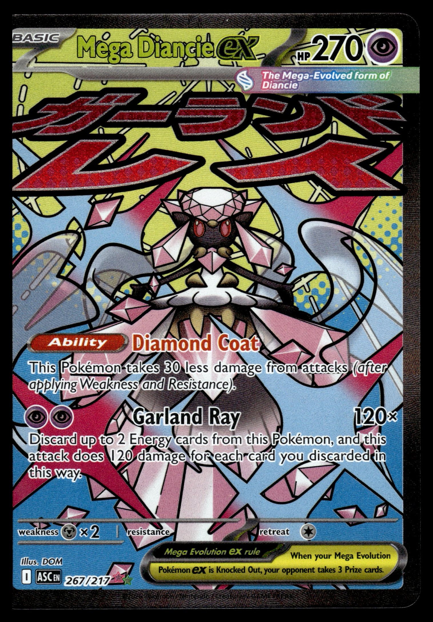Mega Diancie ex 267/217 – front