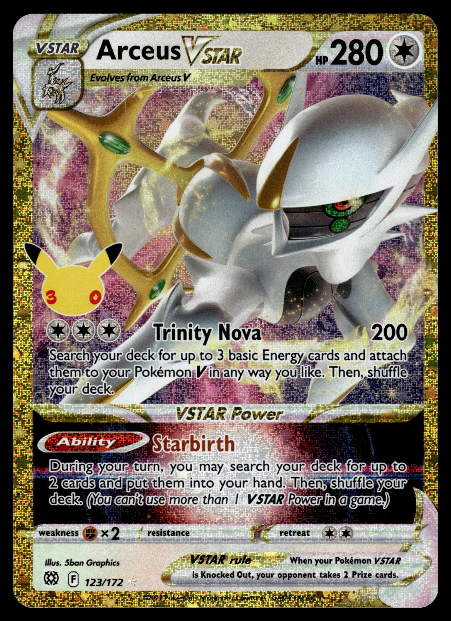 Arceus VSTAR 123/172 – front