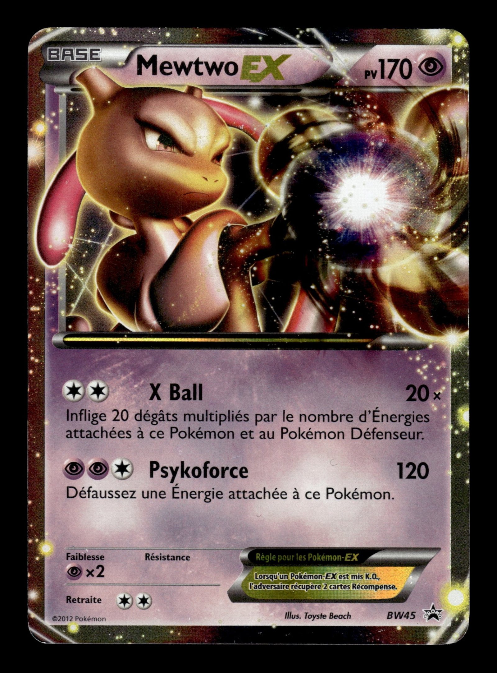 Mewtwo EX BW45 – front