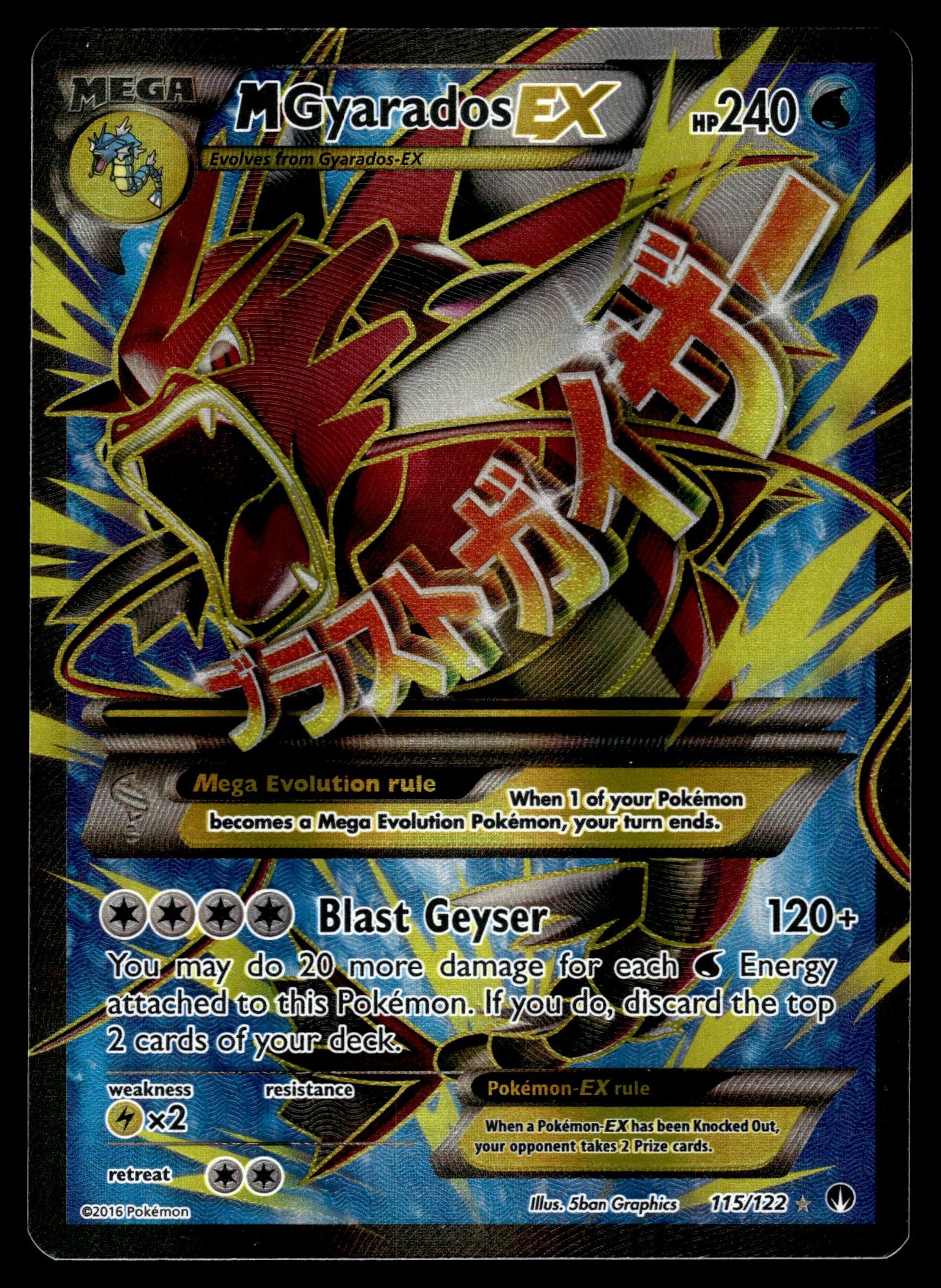 M Gyarados EX 115/122 – recto