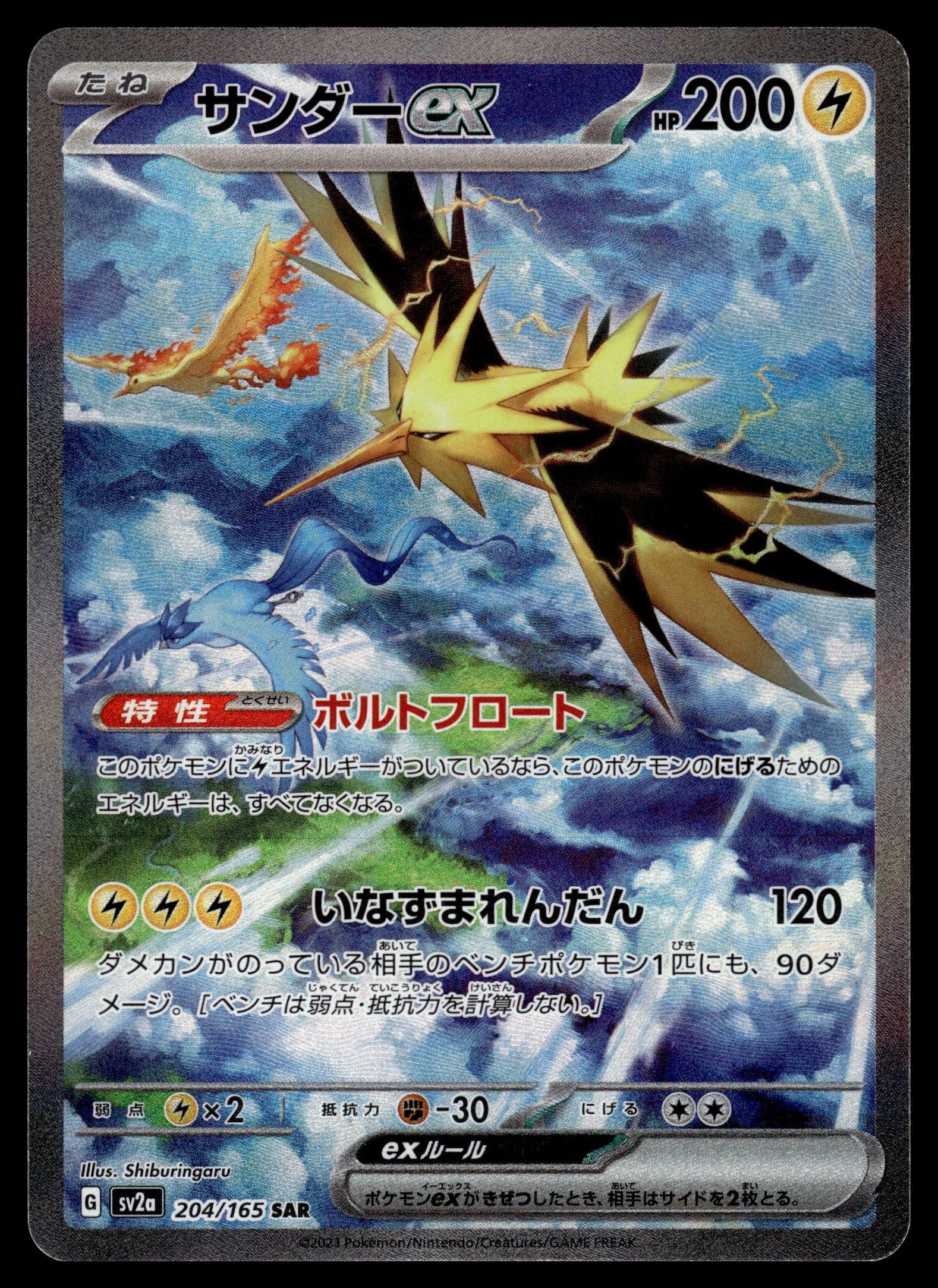 Zapdos ex 204/165 – front