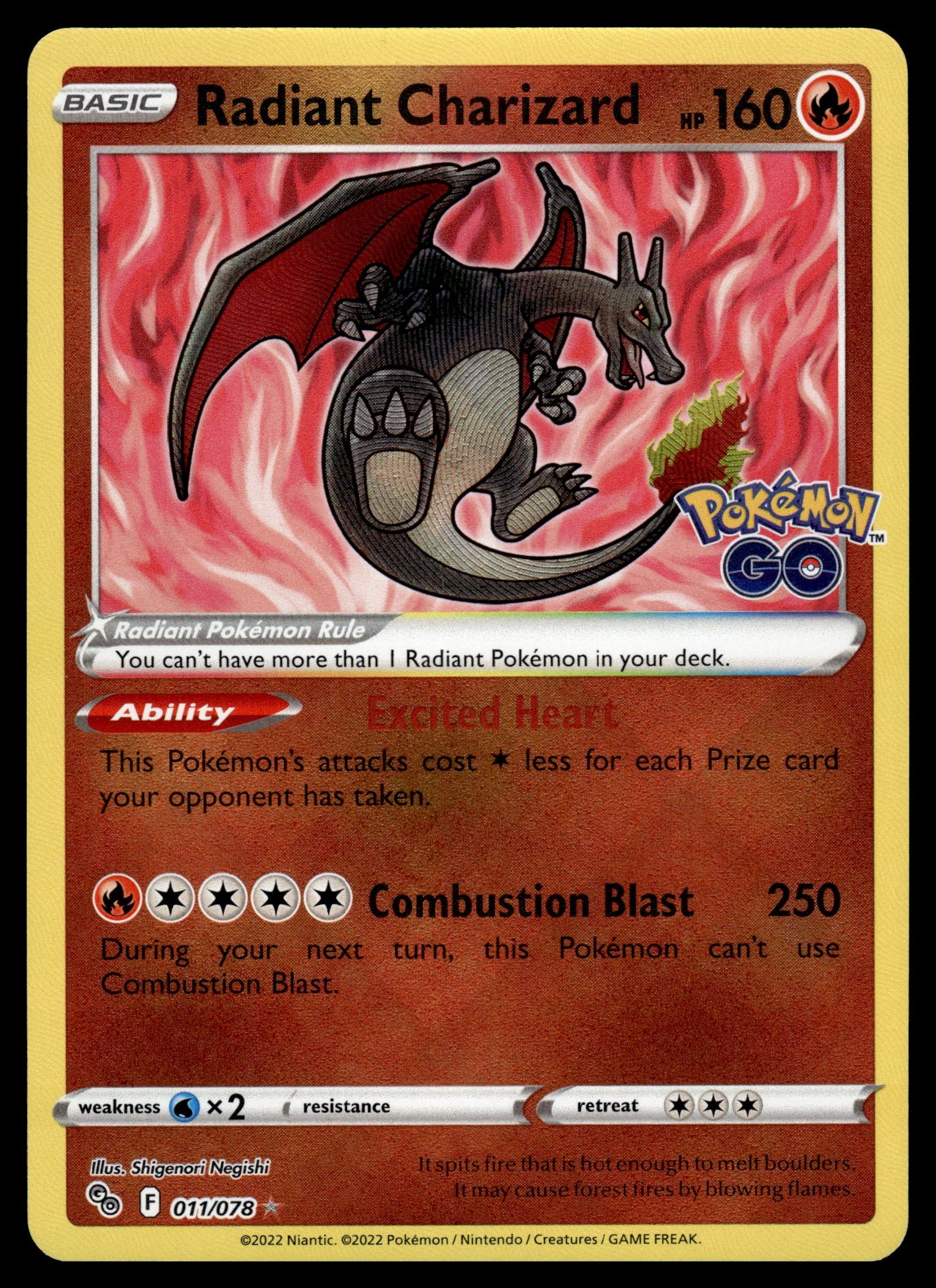 Radiant Charizard 011/078 – front